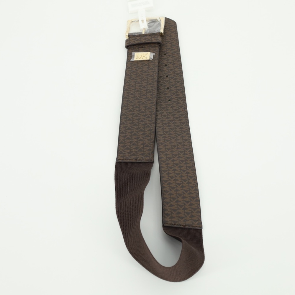 Michael Kors Logo Print Elastic Stretch Wide Belt‎